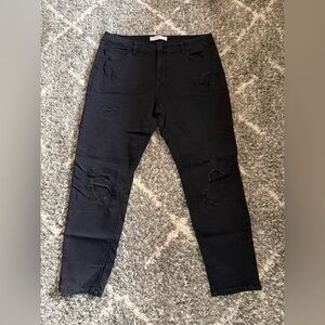 No Boundaries Black Skinny Distressed Men’s Jeans